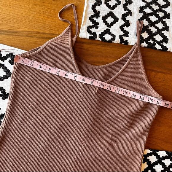 RSQ Tilly’s Neutral Tan Ribbed Knit Spaghetti Strap Dress juniors size XXL - Picture 5 of 8